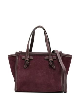 Gianni Chiarini Borsa tote Miss Marcella in pelle scamosciata con nodo - Rosso