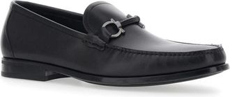 Ferragamo Gancini Ornament Loafer - Heren - Loafers - Zwart - 40 EU - Leer - Schoenen