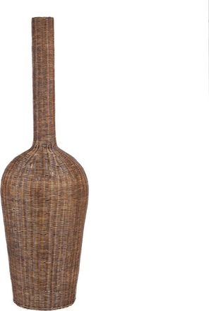 Bazar Bizar L&aacute;mpara colgante de rat&aacute;n en nogal oscuro 50x50x156 cm