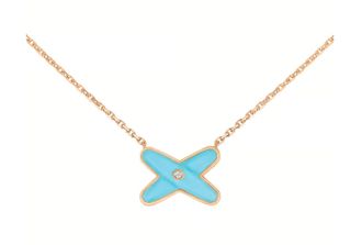 Chaumet Rose Gold Blue Jeux de liens Pendant Necklace