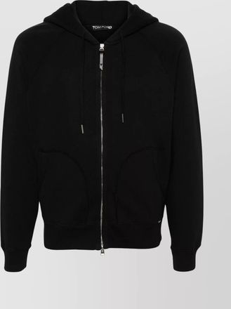 Tom Ford zippered pockets cotton jersey hoodie