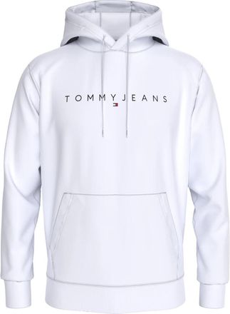 Tommy Jeans Witte Sweater met Klassieke Pasvorm - Heren - Hoodies - Wit - XL - Katoen - Hoodies & sweatvesten