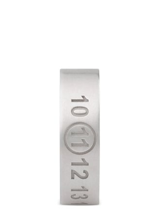 Maison Margiela Engraved Number Reference Ring - Silver