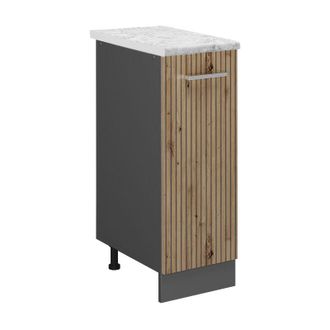 Vicco Armario De Farmacia R-line, Roble Artesanal, 30 Cm Et M&aacute;rmol