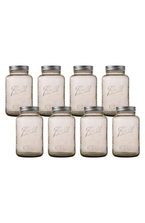 Ball Vintage Glass Mason Jars, 32 Ounce, Pack of 8 in Sand at Nordstrom