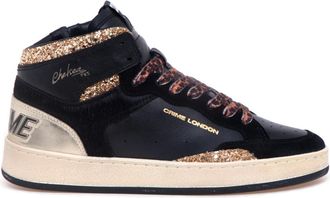 Crime London Chelsea Hi - Dames - Sneakers - Zwart - 41 EU - Leer - Schoenen