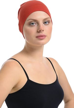 Generic Bamboo and Cotton Cap for Chemo, Hair Loss, Sleep Cap (Cinnamon)