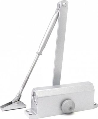 OEM Cierrapuertas Autom&aacute;tico Con Resorte Y Funci&oacute;n De Bloqueo, Para Puertas Interiores Y Exteriores, 40-60 Kg, Color Plata
