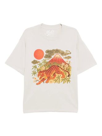 Melt graphic-print T-shirt - Neutrals
