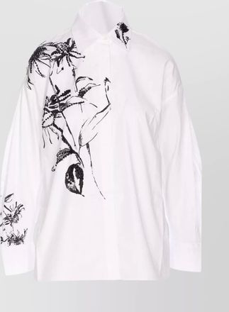 Liu Jo floral print long sleeve shirt with strass