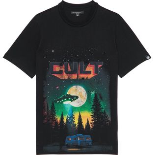 Cult of Individuality Cults Short Sleeve Crew Neck Tee Aliens in Black
