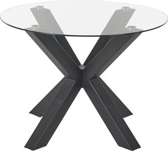 Beliani Dining Table OTIUM Black 100 cm 100 cm