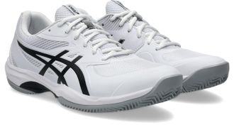 Asics Tennisschuh ASICS GAME FF CLAY, Herren, Gr. 41,5, schwarz-weiss (wei&szlig;, schwarz), Synthetik, Textil, Schuhe Tennisschuh, Sandplatzschuhe f&uuml;r Aschepl&auml;tz