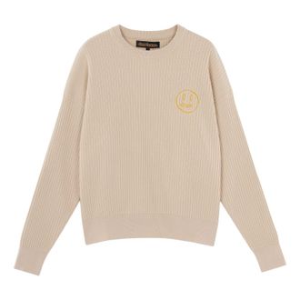 Drew House Mascot Waffle Sweater Cream DR-FW21-060