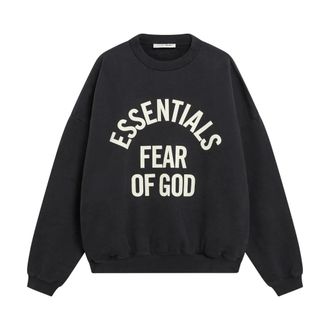 Fear of God Sweatshirts, male, Black, Size: XL Campus 90s Crewneck Sweatshirt