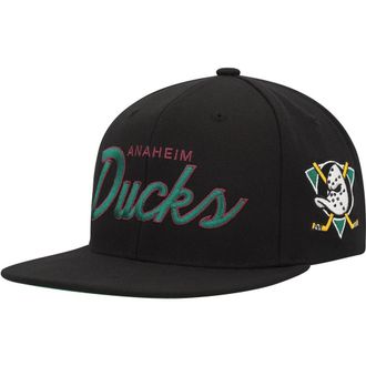 Mitchell & Ness Mens Mitchell & Ness Black Anaheim Ducks Core Team Script 2.0 Snapback Hat at Nordstrom