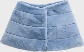 Gorski Horizontal Lamb Shearling Cape