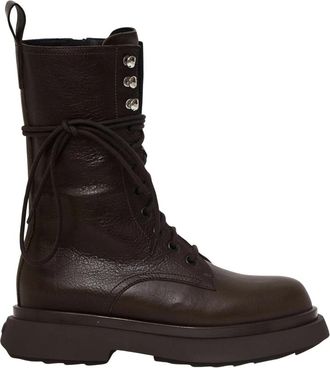 3Juin Gio 10Moro Enkellaarzen - Dames - Veterlaarzen - Bruin - 36 1/2 EU - Leer - Schoenen