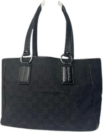 Gucci Pre-owned Shoulder Bags, female, Black, Size: ONE SIZE Pre-owned Monogram Canvas Shoulder Bag