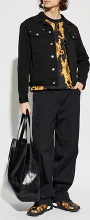 Versace Jeans Couture Sweatshirt With barocco Pattern, Mens, Black