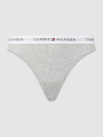 Tommy Hilfiger String aus Baumwolle in Hellgrau Melange, Größe XL