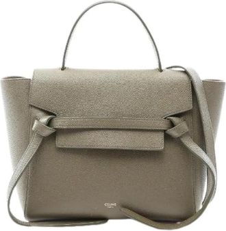 Celine Pre-owned Belt BAG Micro Leder Handtas - Dames - Vintage Heuptassen - Groen - ONE Size - Leer - Vintage