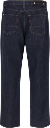 Stone Island Mens Blue Cotton Straight-Leg Jeans Clothing