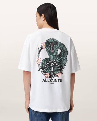 AllSaints Cotton Snakebite Short Sleeve Crew T-Shirt, Size: M