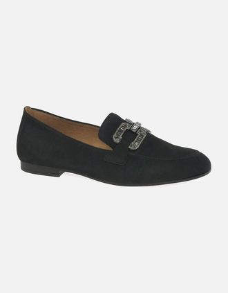 Gabor Womens Jackie Womens Loafers - Black - Size: 4.5