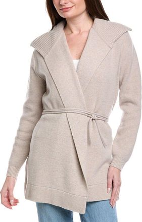 Lilla P Notch Collar Wool Open Cardigan