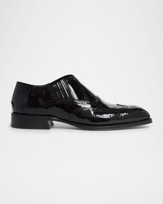 Alexander McQueen Mens Jermyn Brogue Slip-On Loafers