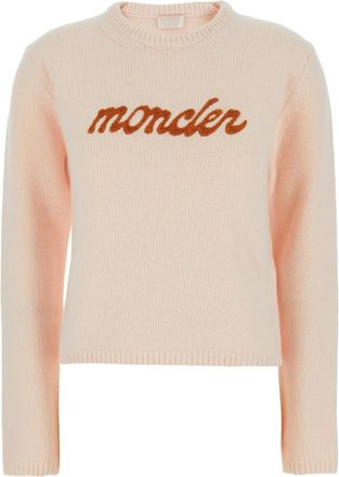 Moncler Maglione con logo ricamato - Rosa