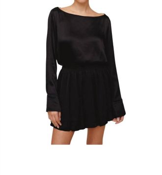Bella Dahl Soft Bubble Mini Skirt In Black