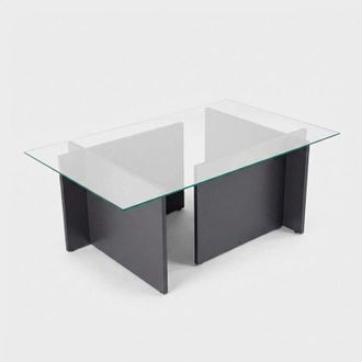 Calicosy Tavolino con piano in vetro L105 cm - NOAH
