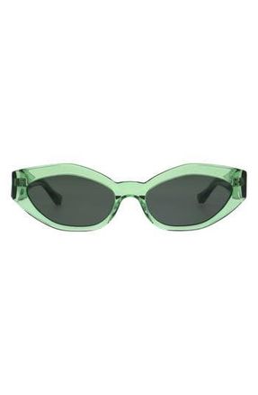 Florence By Mills 54mm Cat Eye Sunglasses in Crystal Green at Nordstrom Rack