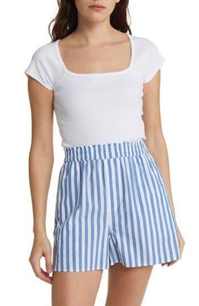 Madewell Brightside Square Neck T-Shirt in Eyelet White at Nordstrom Rack, Size Xx-Small