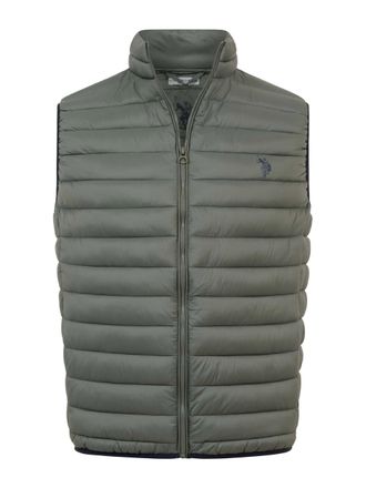 U.S.Polo Association heren bodywarmer - licht & opvouwbaar met opstaande kraag & tasje