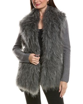 Tyler B&ouml;e Tyler B&ouml;e Evie Silver Wool & Cashmere-Blend Cardigan