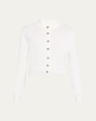 Brandon Maxwell Aubrey Crewneck Cardigan