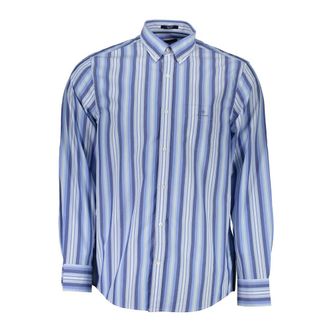 GANT Blauw Overhemd Met Lange Mouwen - Heren - Casual Overhemden - Blauw - M - Katoen - Overhemden