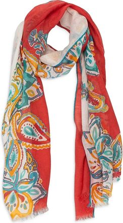 Loro Piana Foulard con stampa a fiori - Rosso