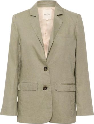 Part Two Nyanpw Jas - Dames - Blazers - Groen - XL - Linnen - Jassen