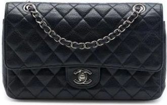 Chanel Pre-owned Borsa a Spalla Matelass&eacute; in Caviale Vintage - - Pre-owned - Donna - Nero - ONE SIZE