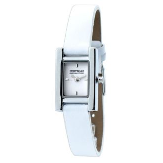 Pertegaz Witte Leren Dress Horloge