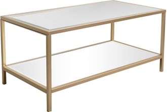 Melody Maison Gold Glass & Mirrored Coffee Table