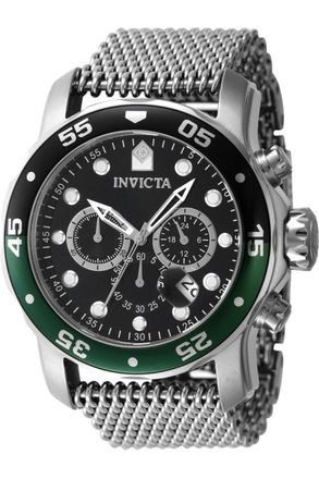 Invicta Pro Diver 47631 Heren Horloge - Quartz Uurwerk - Roestvrij Staal met zwarte Wijzerplaat - 48mm