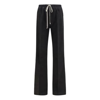 Rick Owens Dietrich Drawstring Broek - Dames - Broeken - Zwart - Maat: 2XL Katoen