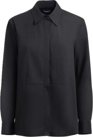 Dondup Camicia Regular in Popeline - Dames - Overhemden - Zwart - M - Katoen - Overhemden