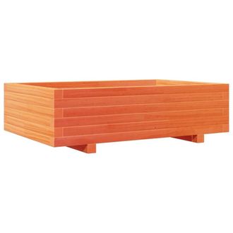 Berkfield Home Garden Planter Wax Brown 90x60x26.5 cm Solid Wood Pine