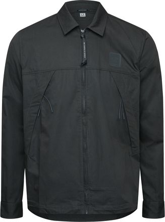 C.P. Company Mens Metropolis Series Gabardine Zip Overshirt in Grey Cotton - Size X-Large